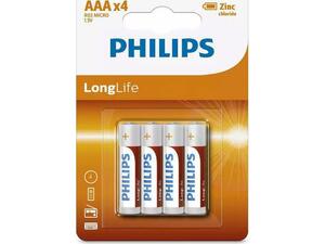 Μπαταρίες PHILIPS Long Life AAA R03 1.5V συσκευασία 4 τεμαχίων R03L4B/10